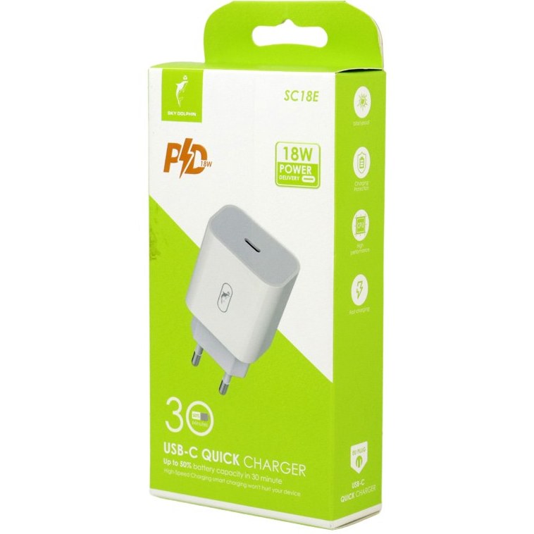 کلگی فست شارژ Type-C مدل SkyDolphin SC18E کلگی فست شارژ Type-C مدل SkyDolphin SC18E