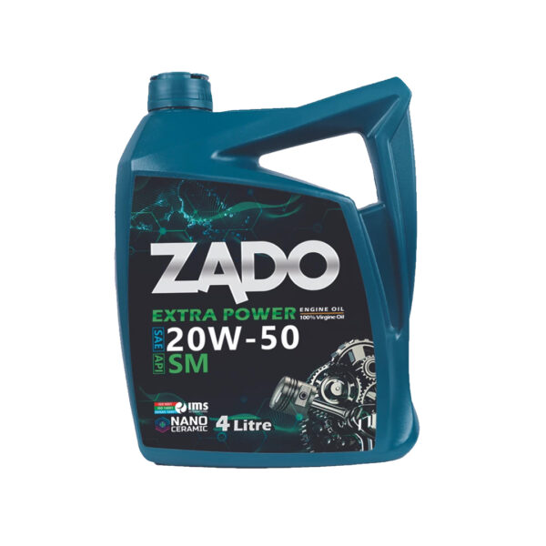 روغن موتور 4لیتری اکسترا پاور برند زادو 20W-50SM تکی و کارتن 6 عدد