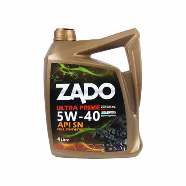 روغن موتور الترا پرایم برند زادو 5W-40 SN تکی و کارتن 6 عدد (4 لیتری)
