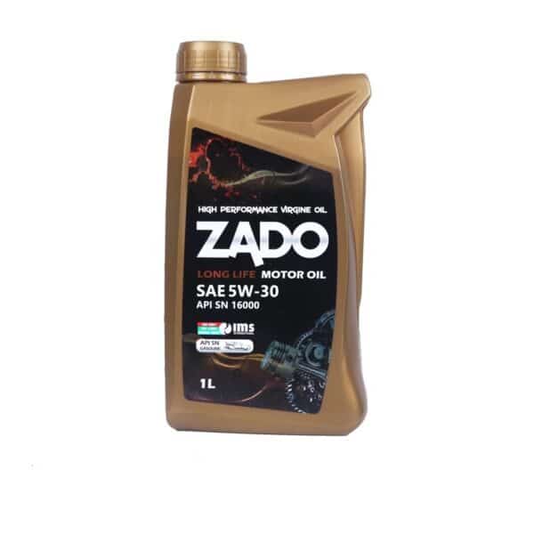 روغن موتور لانگ لایف برند زادو 5W-30 SN تکی و کارتن 12 عدد (1 لیتری)