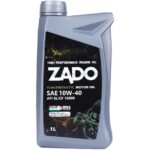 روغن موتور 1لیتری نیمه سنستیک برند زادو 10W-40SL تکی و کارتن 12 عدد