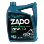روغن موتور 4.5لیتری اکسترا پاور برند زادو 20W-50SM تکی و کارتن 4 عدد