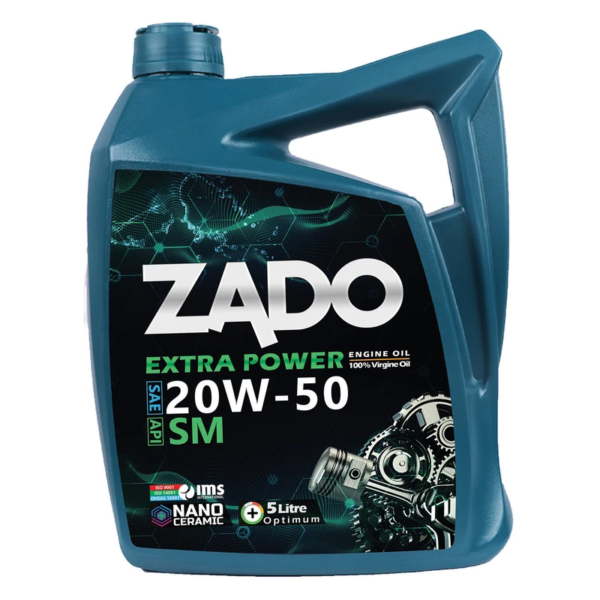 روغن موتور 4.5لیتری اکسترا پاور برند زادو 20W-50SM تکی و کارتن 4 عدد