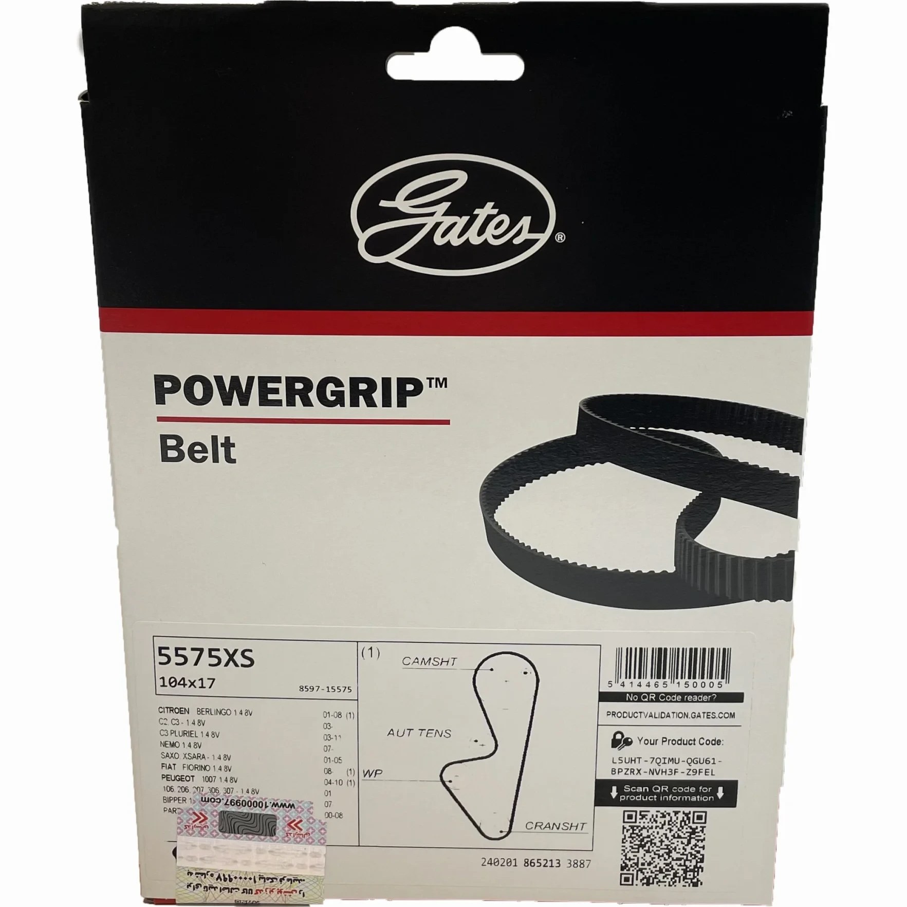 تسمه تایم پاورگریپ 104 دندانه مناسب موتور TU3