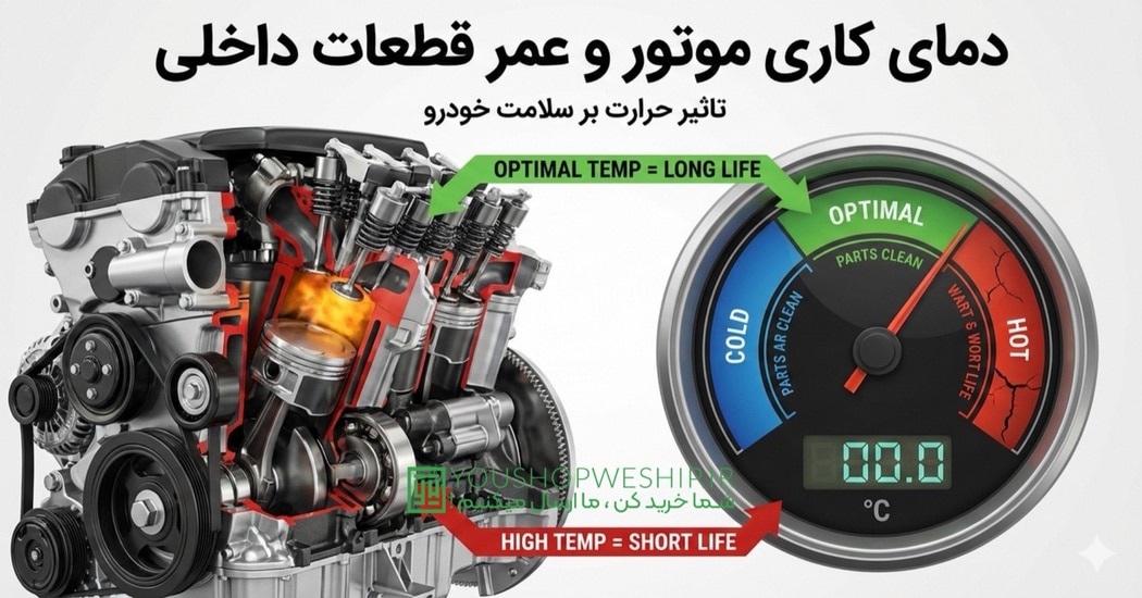 دمای کاری موتور و رابطه آن با عمر قطعات داخلی خودرو
